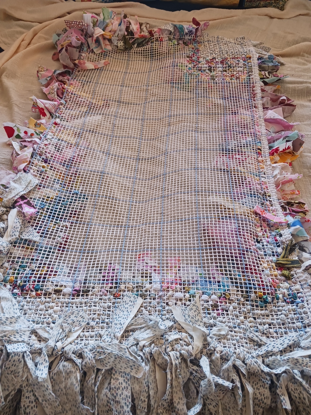 Handmade Multi-Color Rag Rug Accent Throw by - Picture 3 of 8